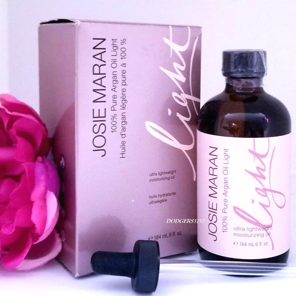 JOSIE MARAN PURE ARGAN OIL LIGHT 6 OZ JUMBO SIZE! NEW! AMAZING W/DROPPER!