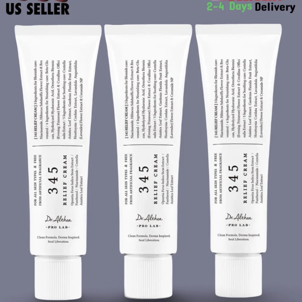 [3 PACK] Dr. Althea 345 Relief Daily Face Moisturizer Cream 50ml 1.69 fl oz