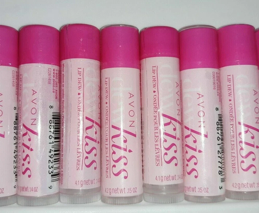 ORIGINAL AVON DEW KISS LIP BALM MOISTURIZING SEALED LOT OF 10 DISCONTINUED!