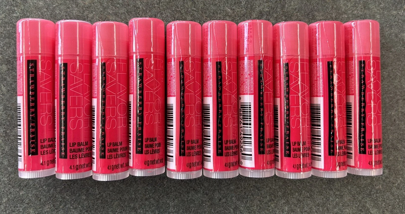 10 Tubes AVON Flavor Savers Strawberry Tinted Lip Balm PING!!!
