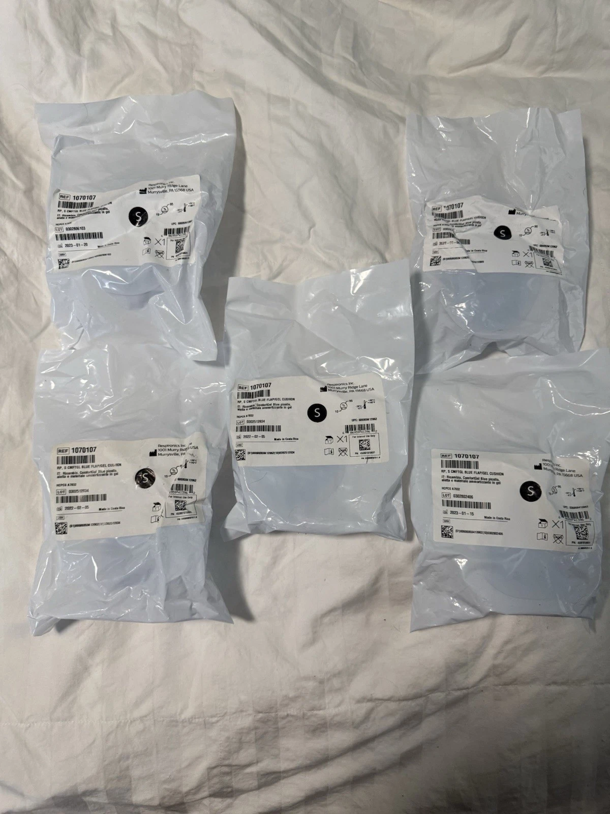 CMFTGL Blue Flat/gel. Small Masks