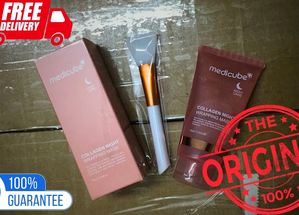 MEDICUBE Collagen Wrapping Mask 2.53 oz / 75ml Renewal Night Care Mask Cream